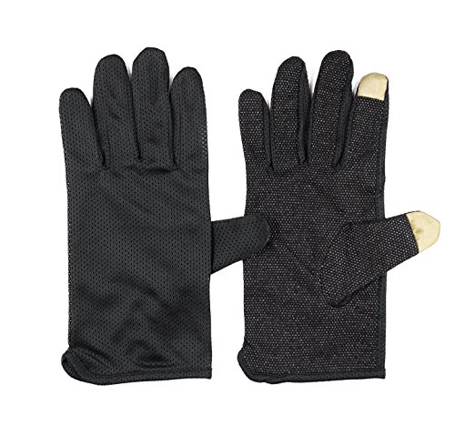 Men Summer Driving Gloves Breathable UV Sun Gloves Light Weight Cotton Gloves