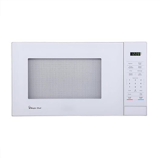 Magic Chef 1000 Watt Compact Small Microwave Oven, White