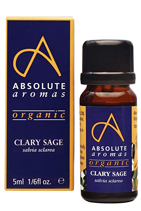 Absolute Aromas Organic Clary Sage Pure Essential Oil 5ml for Aromatherapy Use