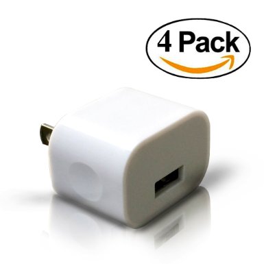 USB Wall Charger, Celace 4-Pack Lightning Adapter Travel Charger Made for iPhone SE 5s 5 6 6s, iPad, iPod, Samsung Galaxy, Motorola, HTC, other Smartphones and Mini Tablets (4-PACK)