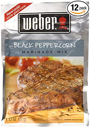 Weber Grill Marinade Black Peppercorn, 1.12-Ounce (Pack of 12)