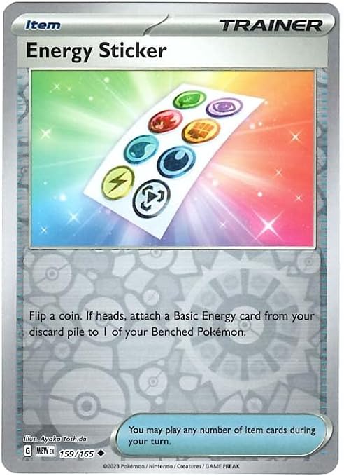 Pokemon - Energy Sticker 159/165 - Pokemon 151 - Reverse Foil - Single Card