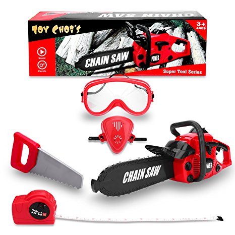 Kids Tool Set, Toy Choi’s Power Tools Electric Chainsaw Toy Tool Set