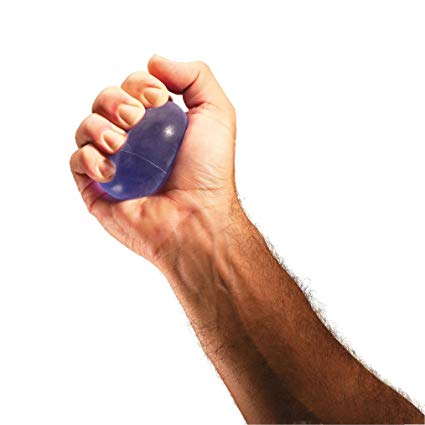 TheraBand Hand Exerciser, Stress Ball For Hand, Wrist, Finger, Forearm, Grip Strengthening & Therapy, Squeeze Ball to Increase Hand Flexibility & Relieve Joint Pain, X-Large Blue, Firm