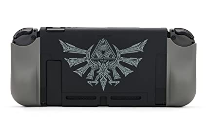 PowerA Console Shield for Nintendo Switch - Silver Hyrule Crest, Nintendo Switch, Protective Case, Gaming Case, Grip, Console Case, Accessories Storage, Officially Licensed - Nintendo Switch