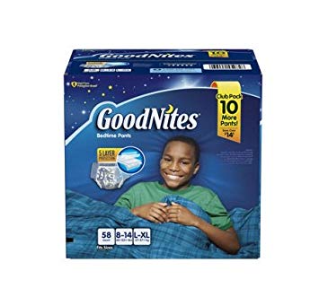 GoodNites Bedtime Underwear for Boys (Size L/XL, 58 ct.)