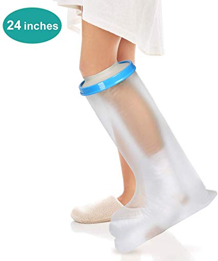 PINCOU Adult Leg Cast Cover, Waterproof Leg Cast Cover Foot Protector for Shower Fits Adult, Plaster Bandage Protector Watertight for Leg Wound, Keeps Leg Dry