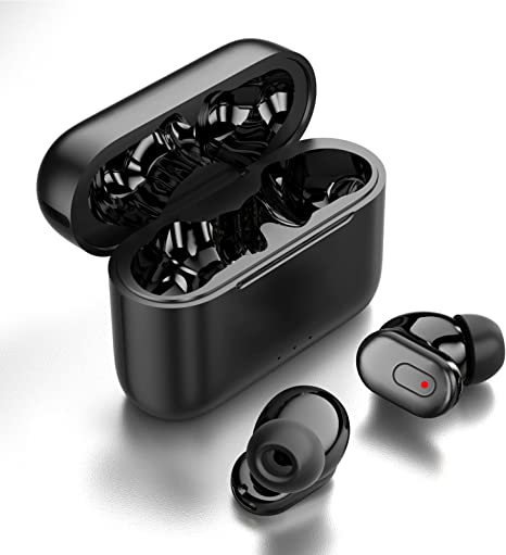 ORIbox Wireless Earbuds Bluetooth 5.3 in Ear Light-Weight Headphones Built-in Microphone, IPX5 Waterproof, Immersive Premium Sound Long Distance Connection Headset with Charging Case, Black