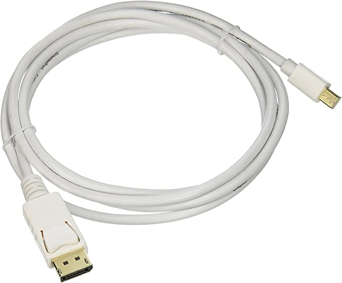 Monoprice 6ft 32AWG Mini DisplayPort to DisplayPort Cable - White