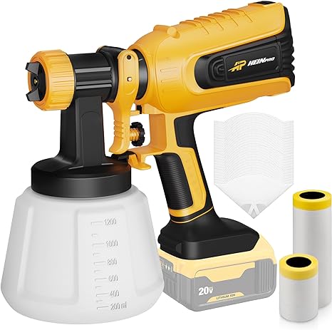 Cordless Paint Sprayer for Dewalt 20V Max Battery Brushless Paint Gun, Electric Paint Sprayer for Furniture and House Painting, Paint Sprayers for Home Interior, Fence, Cabinets(No Battery)