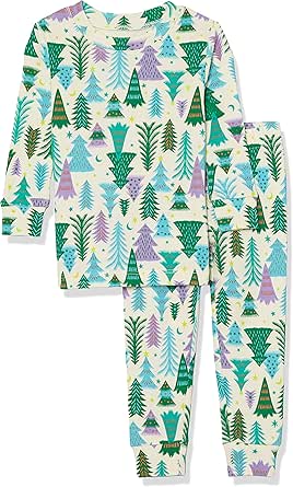 Amazon Essentials Unisex Babies, Toddlers and Kids' Snug-Fit Cotton Pajama Sleepwear Sets, 2-Piece