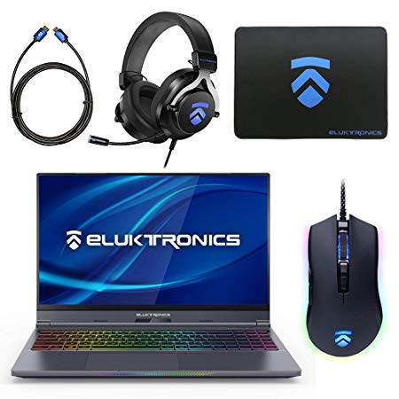 Eluktronics MAX-15 Slim & Ultra Light Notebook PC: Intel i7-9750H NVIDIA GeForce RTX 2060 Max-P Graphics Card 144Hz FHD IPS 512GB NVMe SSD   16GB RAM - World's First 15.6" Gaming Laptop Under 4lbs!