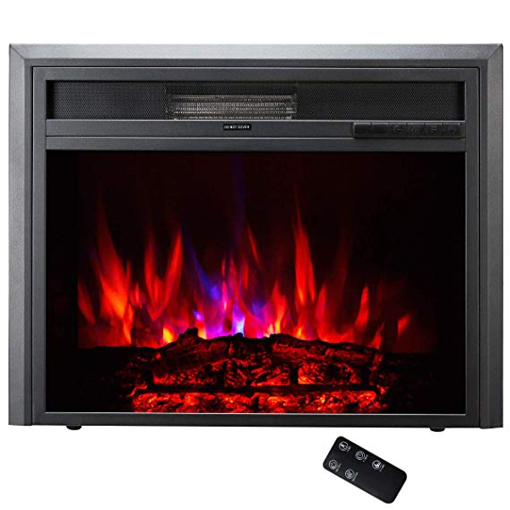 TAGI 23'' Embedded Electric Fireplace Insert, Recessed Electric Stove Heater with Remote Control