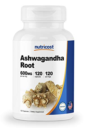 Nutricost Ashwagandha Herbal Supplement 600mg, 120 Capsules - Healthy Stress Response - Ashwagandha Root