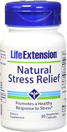 Life Extension Natural Stress Relief Vegetarian Capsules, 30 Count