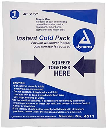 Instant Cold Compress, Bulk 4"x5" - 24 per case