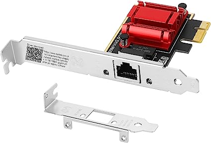 Vogzone 2.5Gb PCIe Network Adapter Realtek RTL8125B, 2500/1000/100Mbps Gigabit Ethernet Card RJ45 LAN Port for Gaming/Office, Wake on LAN, Support PXE for Windows/Linux/MAC