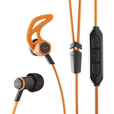 V-MODA Forza In-Ear Hybrid Sport Headphones with 3-Button Remote & Microphone - Apple Devices, Orange