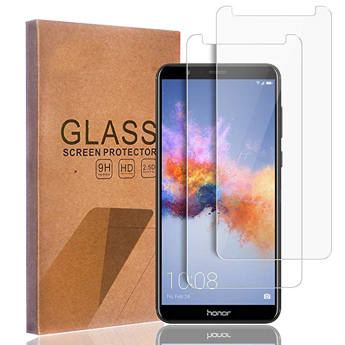 Huawei Honor 7X Screen Protector, AOKER [2Pack] [Tempered Glass] [Anti-Scratch] [Anti-Bubble] [Toughened Shatterproof] Ultra Slim HD Clear Premium Tempered Glass for Huawei Honor 7X (2Pack)
