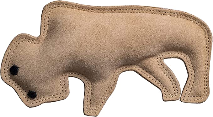 Ethical Pet Dura-Fused 9-Inch Leather Dog Toy, Large, Buffalo