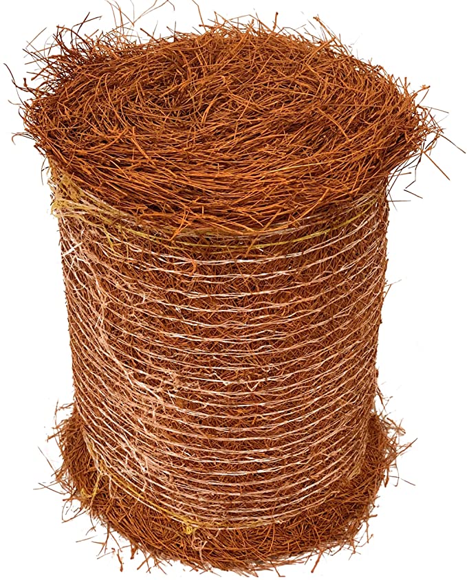 Longleaf Pine Straw Roll for Landscaping - Brown Color UV Resistant - Covers Up to 125 Square Feet
