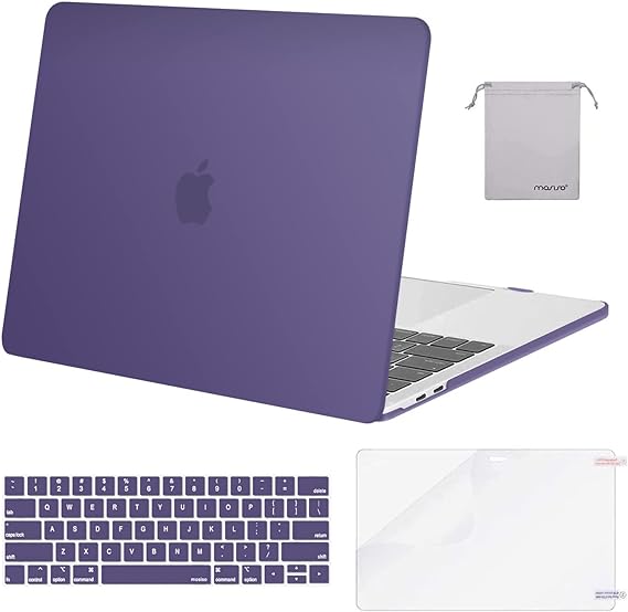 MOSISO Compatible with MacBook Pro 13 inch Case M2 2023, 2022, 2021-2016 A2338 M1 A2251 A2289 A2159 A1989 A1708 A1706, Plastic Hard Shell&Keyboard Cover&Screen Protector&Storage Bag, Imperial Purple