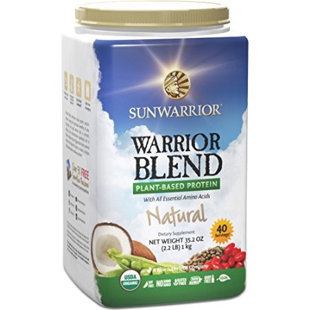 Sunwarrior Warrior Blend Raw Vegan Protein Powder Natural 22 lbs FFP