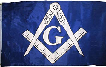 Blue and White Mason Masonic 3x5 Flag Super Polyester / Indoor Outdoor