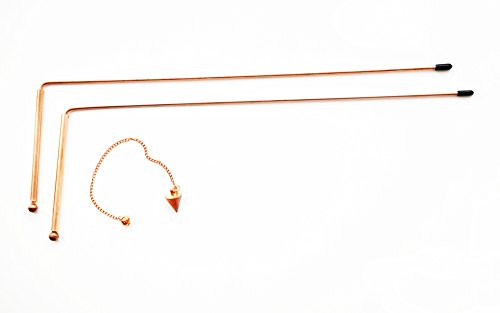 99% Pure - Copper Dowsing Rod Set Includes 2 Diving RODS and a Copper Pendulum Both Great Tools to Explore The Art of Dowsing