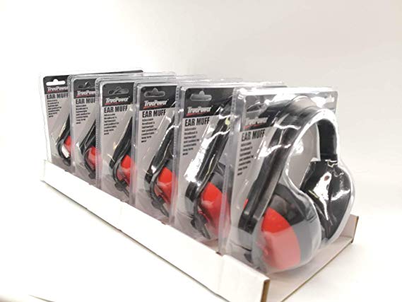 TruePower Industrial Safety Ear Muff, ANSI S3.19 Approved, 6pack