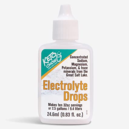 Keto Chow | Electrolyte Drops | Sodium, Magnesium, Potassium & Trace Minerals | Promotes Electrolyte Balance | Perfect for the Keto Diet and Intermittent Fasting | On The Go Container | 24ml Dropper