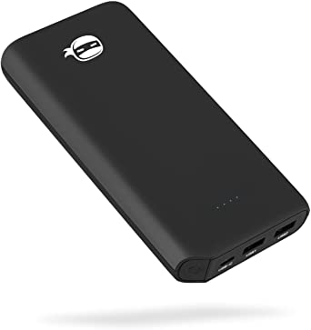 NinjaBatt PowerPal 20000mAh Power Bank 15W Portable Charger with High Speed Charging USB and USB-C Ports 3A Each High-Capacity External Battery Perfect for iPhone 8 X XS 11 Galaxy 8 9 10 S iPad