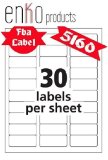 enKo Products 100 Sheet 3000 Labels FBA Labels 2-58 x 1 Inches - Same Size As Avery 08660 5160 - Shipping Labels Address Labels