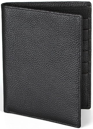 RFID Passport Wallet - Big Size - Leather Travel Holder Case - Cover for Men & Women