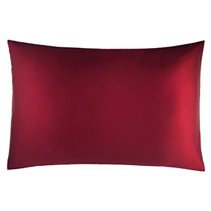 Jasmine Silk 100% 19 Momme Charmeuse Silk Pillowcase (Burgundy) 50 cm x 75 cm - RRP £35