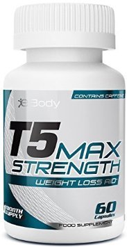 T5 Fat Burners Max Strength | Best Slimming Diet Pills Super Strong | T5s Weight Loss Tablets (60 Capsules)