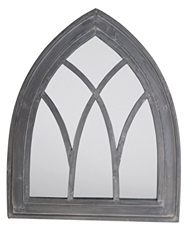 Esschert Design USA WD11 Mirror Gothic, Gray Wash Finish