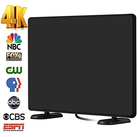 Coolmade HD 120Miles TV Antenna Indoor - Amplified HDTV Antenna with Upgraded Amplifier TV Signals High Reception Definition Digital Antenna for TV 4K/1080P/VHF/UHF Channels Free Gain 16ft Cable