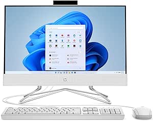 HP 2023 21.5" FHD All-in-One Desktop Intel 2-Core Celeron J4025 Processor Intel UHD Graphics 16GB RAM DDR4 256GB M.2 NVMe SSD WiFi AC BT HDMI Webcam RJ45 Internal Speaker Windows 10 w/RE Accessories