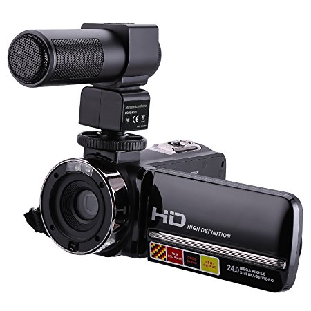 PowerDoF HDV-301M 1080P 16X Digital Zoom 3 Inch Touch Screen Portable LCD Video Camcorder With Microphone