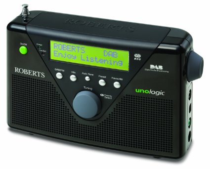 Roberts Unologic DABFM RDS Digital Radio with Built-in Battery Charger - Black