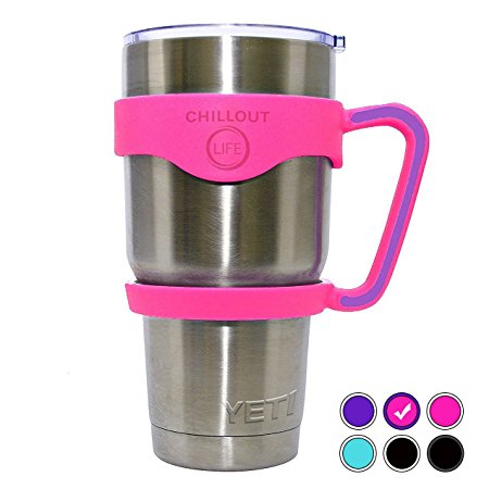 Pink Handle for Ozark Trail Tumbler 30 oz RTIC Simple Modern & Other 30oz Tumblers. CHILLOUT LIFE Anti-Slip Handle For YETI Tumbler BPA-free (Pink & Purple Handle Only)