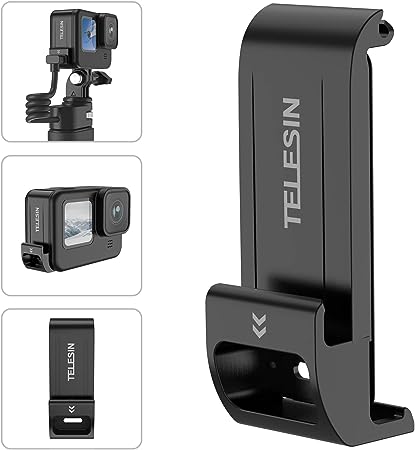 TELESIN G2 Upgraded Battery Cover Door for GoPro 11 10 9, Water Snow Resistant Protective Case Charger Type-C Charging Mount for Go Pro Hero 11 Hero 10 Hero 9 Black Camera Accessories