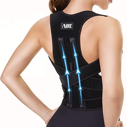 AIRE Back Brace, Posture Corrector for Women and Men,Back Support Straightener, Shoulder Brace With Lumbar Support, Adjustable Breathable Posture Corrector for Improve Posture