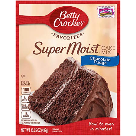 Betty Crocker Chocolate Fudge Cake Mix, 15.25 oz