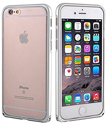 iPhone 6 Case, iPhone 6s Case [Ultra Hybrid] Aerial Aluminum Metal Bumper Frame   Premium TPU Transparent Back Panel Dual Protective Clear Case, 2 in 1 Cover for Apple iPhone 6 6s (4.7 inch) Silver