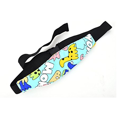 Lackingone Baby Toddler Infant Car Seat Head Support Neck Relief Adjustable Head Strap Band for Carseat Stroller for Baby Infant Toddler Kids Children Easy Installation on Most Convertible Seats Blue