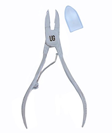 UnicGlam Toenail Clippers for Thick or Ingrown Nails, Surgical Stainless Steel Nail Nipper 5 Inch Long with Safety Tip Cover and non-slipping handle