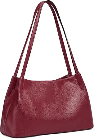 Kattee Leather Purses and Handbags for Women, Soft Genuine Leather Shoulder Hobo Bags with Top Magnetic Snap Closure