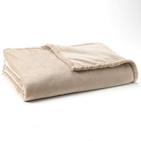 The Big One Plush Blanket (King,Khaki) Super Soft Microplush Oversized Blanket